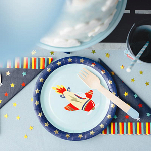 Тарелки "Самолет", 18 x 18 см, 6 шт